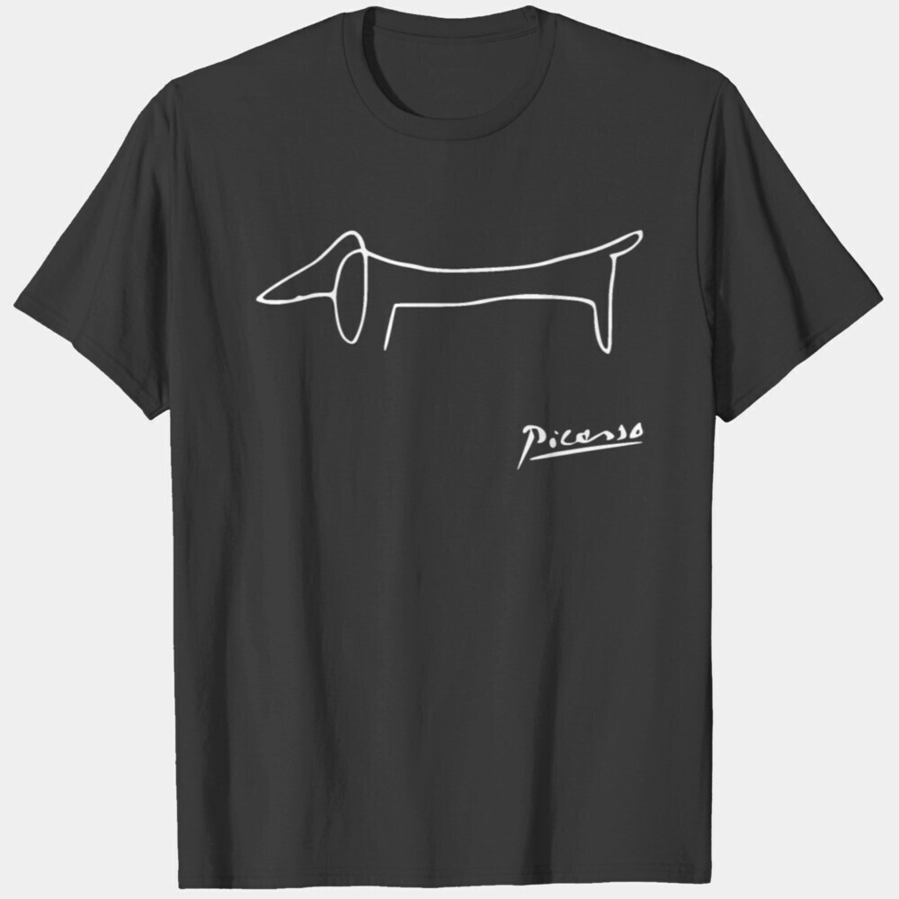 Pablo Picasso Dog Dachshund Sketch Reproduction Tshirt